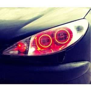 نمایی از حلقه نئون قرمز 206 – مجموعه 4 عددی با نور خیره‌کننده