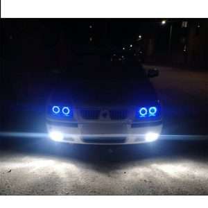 پیش‌نمایش حلقه نئون آبی سمند | ست 4 عددی با نور جذاب و بادوام