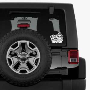 تصویر محصول: برچسب بدنه خودرو طرح پیرمرد زحمتکش کد Charkh002 – بسته دو عددی