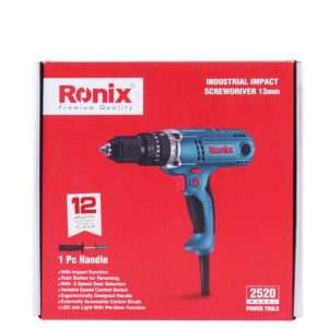 دریل پیچ گوشتی برقی رونیکس مدل 2520 – ابزار قدرتمند و چندکاره