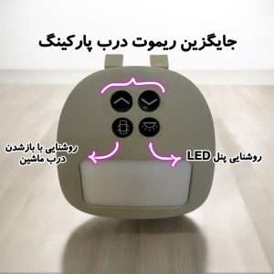 چراغ سقف لمسی ریموت دار خودرو پژو 206 و 207 - نمای کلی