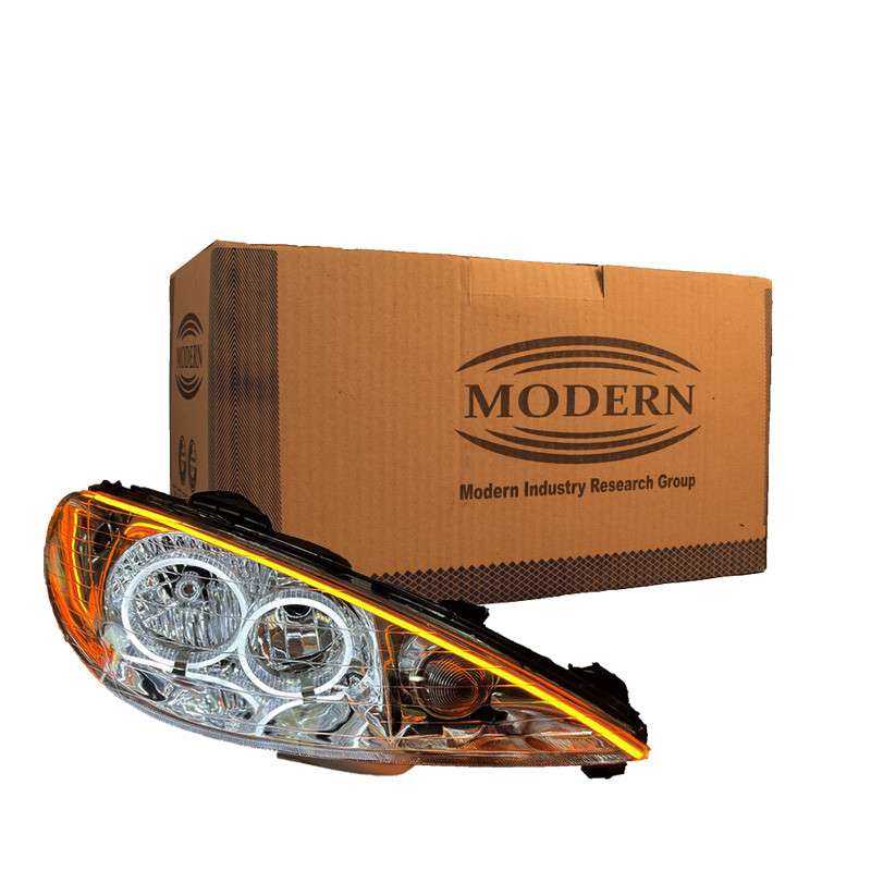 تصویر محصول: چراغ جلو پژو 206 مدل 3D-Angry-WY – بسته دو عددی با کیفیت بالا