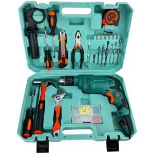 مجموعه 28 عددی ابزارآلات دریل چکشی پاور اکشن ID 750-B - نمای کلی