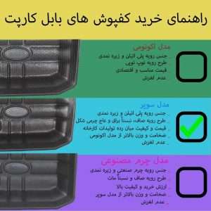 عکس دقیق کفپوش سه بعدی بابل کارپت مدل سوپر مناسب پژو 207 برای مشاهده