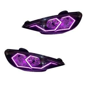 چراغ جلو خودرو مدل Spider فولکالر مناسب 206 – بسته دو عددی