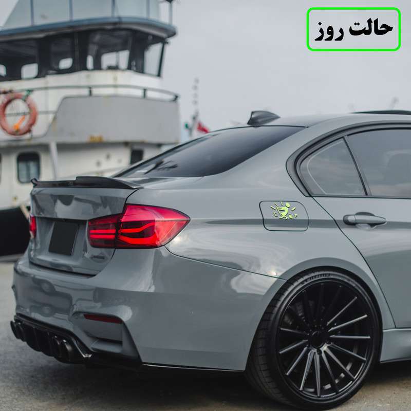 برچسب بدنه خودرو مدل شبنما طرح آمپر بنزین