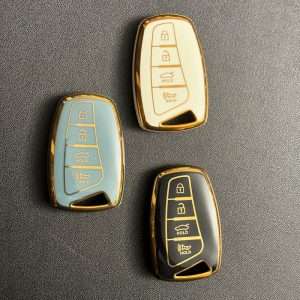 کاور ریموت و سوئیچ خودرو ام آر جی مدل 382 طرح چرمی هیوندای سانتافه