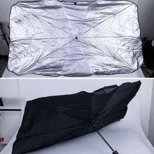 آفتاب‌گیر خودرو مدل چتری – محافظت کامل در برابر نور و گرما