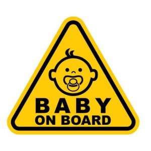 عکس دقیق برچسب بدنه خودرو طرح Baby on Board مدل B-02 برای مشاهده
