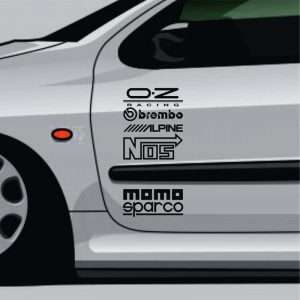 برچسب بدنه خودرو طرح لوگو روی درب مدل K2002