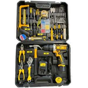 نمایی از مجموعه 150 عددی دریل پیچ گوشتی شارژی جاب مدل JBE-5000 SE