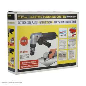 نمایی از قیچی و پانج برقی ورق بر یوتیان مدل YT-200E – ابزار حرفهای برش ورق
