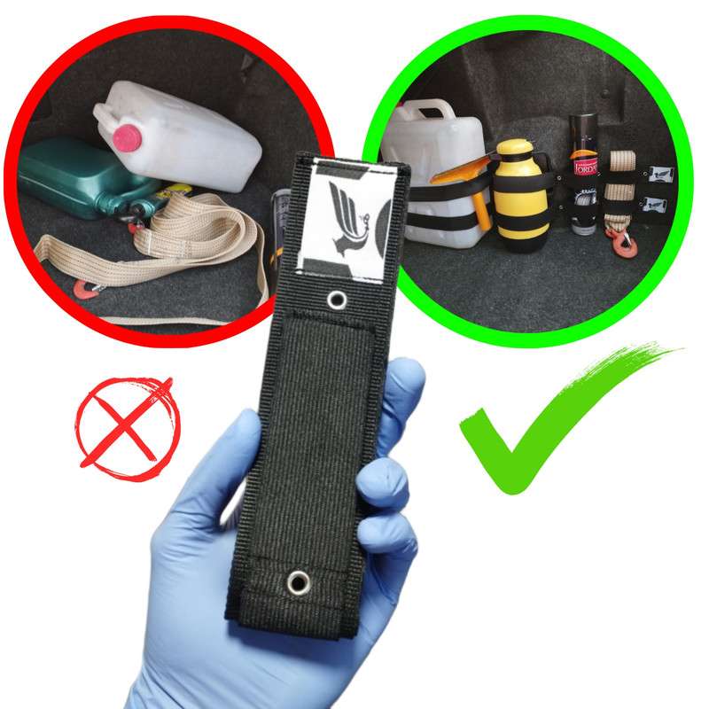 کمربند نظم دهنده صندوق عقب خودرو هما مدل چسبی و پیچی بسته 2 عددی