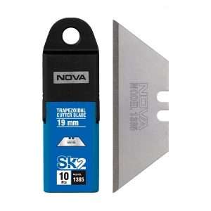 پیش‌نمایش تیغ کاتر ذوزنقه‌ای نووا مدل 1385 – بسته ده عددی