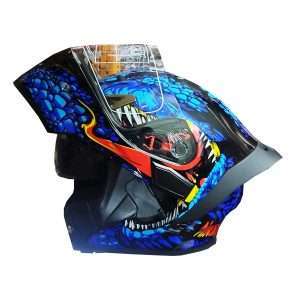 نمایی از کلاه کاسکت کایک مدل فک متحرک عینکدار – ایمنی بینظیر موتورسواری