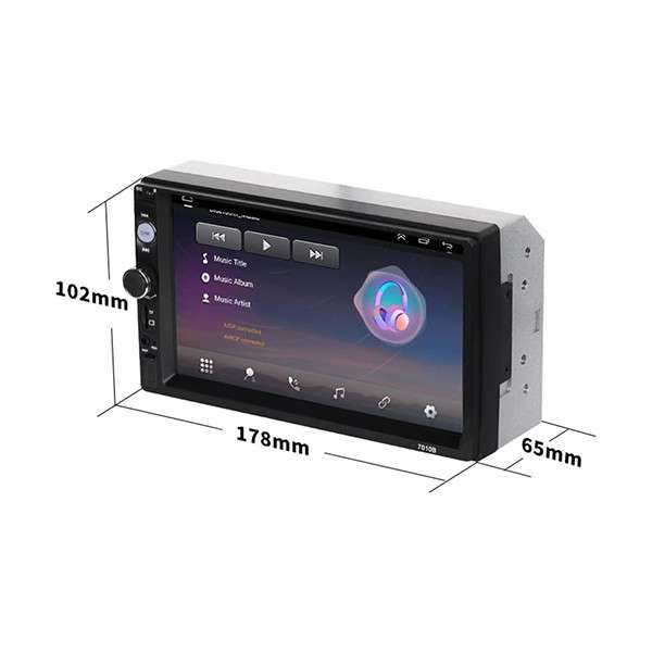 عکس دقیق پخش کننده تصویری خودرو مدل 7010B، بهترین سیستم صوتی خودرو برای مشاهده