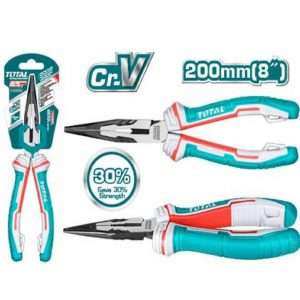 انبر دم باریک صنعتی حرفه‌ای توتال THT220806S سایز 8 اینچ