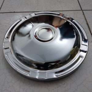 قالپاق سکه‌ای نیسان استیل فلزی | مناسب وسط رینگ