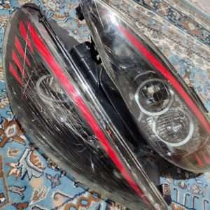 چراغ جلو اسپرت 206 طرح ابرو حلقه 2رنگ